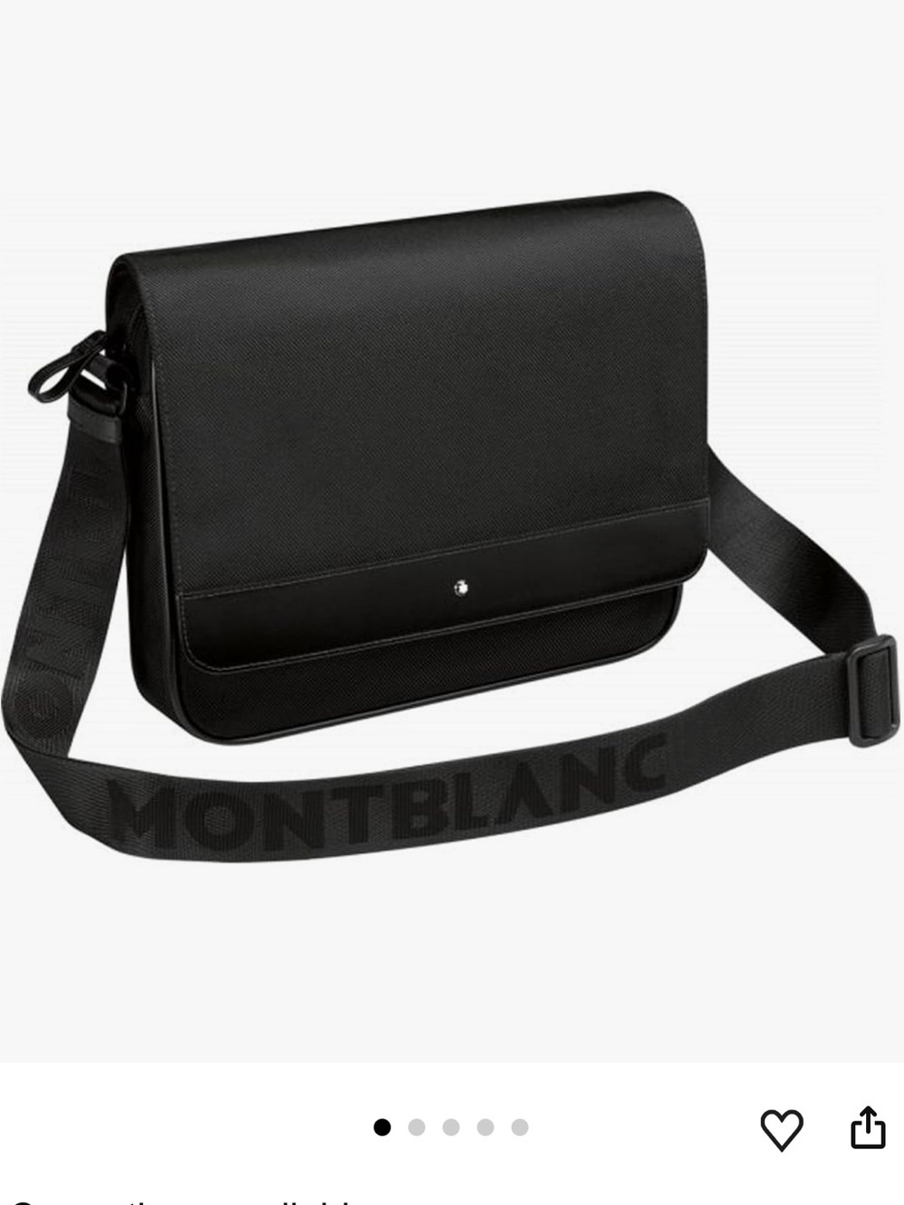 MONT BLANC Nightflight Reporter Bag Shoulder Bag Messenger Men’s Black BRAND NEW